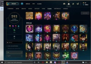 CONTA NO LOL COM 274 SKINS, MUITOS CROMAS - League of Legends