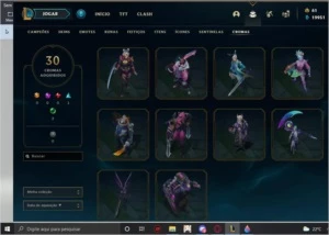CONTA NO LOL COM 274 SKINS, MUITOS CROMAS - League of Legends
