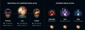 Conta de LoL (main lux) - League of Legends