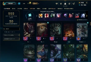 Bronze 4 com 100 Champs e 63 Skins + 2455 RP - League of Legends LOL