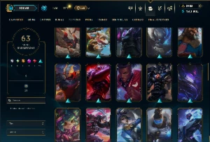 Bronze 4 com 100 Champs e 63 Skins + 2455 RP - League of Legends LOL