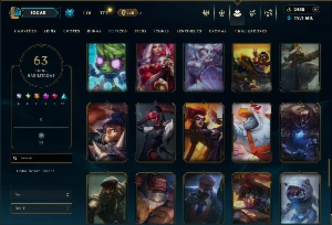 Bronze 4 com 100 Champs e 63 Skins + 2455 RP - League of Legends LOL