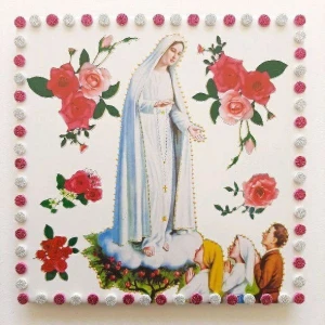 Quadrinho de Azulejo "N. S. de Fátima" - Artesanato e Personalizados