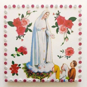 Quadrinho de Azulejo "N. S. de Fátima" - Artesanato e Personalizados