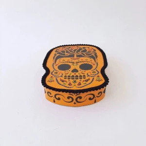Quadro Box Caveira Mexicana Amarela - Artesanato e Personalizados