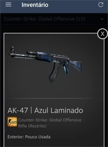 Ak-47 azul laminado (pouco usada) - Counter Strike CS