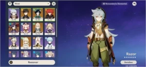 CONTA GENSHIN IMPACT COM ZHONGLI, VENTI, MONA, JEAN, DILUC