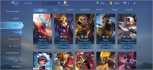 CONTA MOBILE LEGENDS 42 SKINS - SKIN KOF LEONA