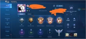 CONTA MOBILE LEGENDS 42 SKINS - SKIN KOF LEONA