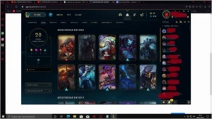 conta prata 2 com quase todos champs, é skins na conta - League of Legends LOL