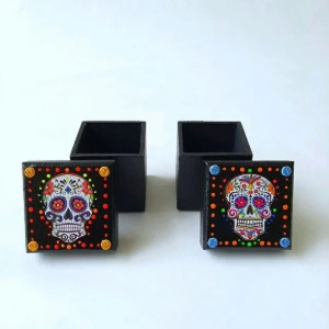 Conjunto Caixinhas Caveiras Mexicanas - Artesanato e Personalizados