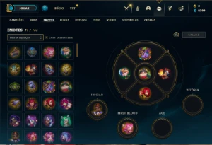 Conta ouro 3 com 50 Champs e 12 Skins + 8 Espolios - League of Legends LOL