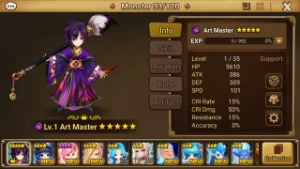 Reroll Summoners War lvl10 com Art Master Dark - Hanwul