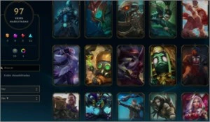 Conta de LOL level 47 com todos os campeões e 97 skins - League of Legends