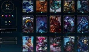 Conta de LOL level 47 com todos os campeões e 97 skins - League of Legends