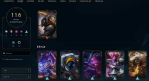 Conta League of Legends Full Acesso - 116 Skins - Rammus Rei LOL