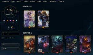 Conta League of Legends Full Acesso - 116 Skins - Rammus Rei LOL