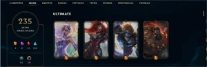 Conta Platina 4 mmr bom muitas skins boas  varias prestigios - League of Legends LOL
