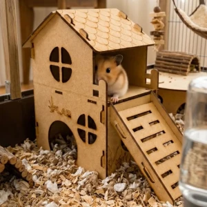 Casinha Loft 2 Andares para Hamster - Flap Pet - Artesanato e Personalizados