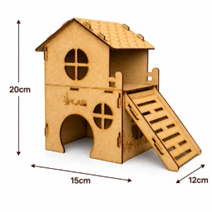 Casinha Loft 2 Andares para Hamster - Flap Pet - Artesanato e Personalizados