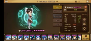 Top conta Summoners War Chun Li de Luz