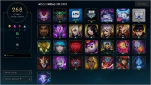 Conta nível 367 Plat 1 112 skins - League of Legends LOL