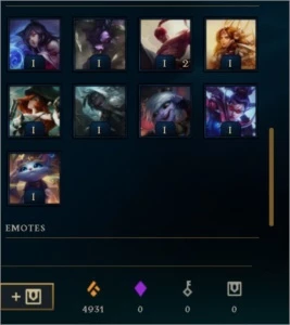 Conta nível 367 Plat 1 112 skins - League of Legends LOL