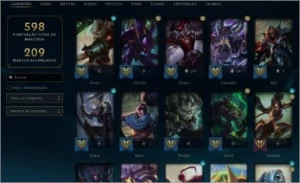 Conta nível 367 Plat 1 112 skins - League of Legends LOL