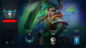 Conta de LOL Nvl 381 Platina 1 com MMR De diamante 2