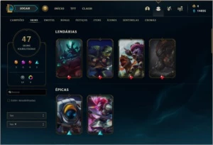 CONTA PLATINA 1 - 130 CAMPEÕES - MMR ALTO - League of Legends LOL