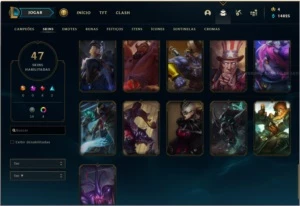 CONTA PLATINA 1 - 130 CAMPEÕES - MMR ALTO - League of Legends LOL