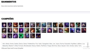 Conta bronze 2 com 37 Champs e 13 Skins - League of Legends LOL