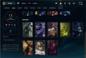 Conta bronze 2 com 37 Champs e 13 Skins - League of Legends LOL