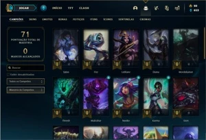 Conta bronze 2 com 37 Champs e 13 Skins - League of Legends LOL