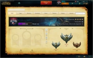 CONTA LOL LVL 14 +10 CAMPEÕES + 300 IP - League of Legends