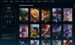 League of Legends LV.314/98 Skins LOL