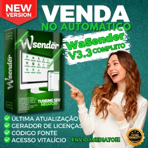 Wa Sender + Completo  3.3 + Código Fonte + Chave De Licença