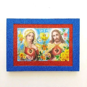 Quadrinho Kitsch "Sagrados Corações" - Artesanato e Personalizados