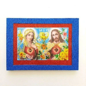 Quadrinho Kitsch "Sagrados Corações" - Artesanato e Personalizados