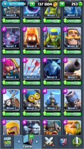 Clash Royale nv09 100k+ de Ouro, 10 Lendárias e Desafiante I