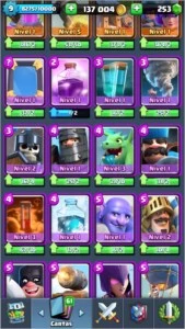 Clash Royale nv09 100k+ de Ouro, 10 Lendárias e Desafiante I