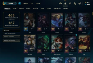 Conta Unranked com TODOS os champs e 176 Skins ( MAIN ADC ) - League of Legends LOL