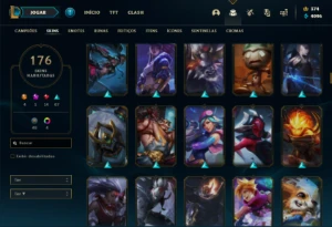 Conta Unranked com TODOS os champs e 176 Skins ( MAIN ADC ) - League of Legends LOL