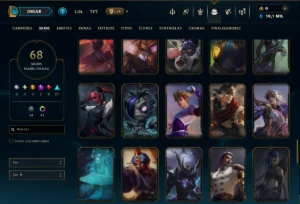 Platina 3 com 140 Champs e 68 Skins ( MID / JG / ADC ) - League of Legends LOL