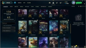 Conta league of legends platina IV LOL