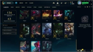 Conta league of legends platina IV LOL