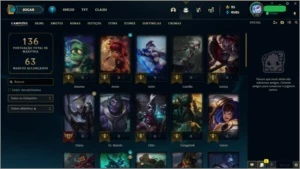 Conta league of legends platina IV LOL