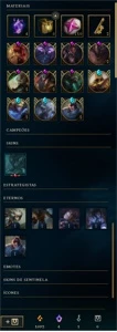 Conta 105 skins quase todos champios criada em 2012 - League of Legends LOL
