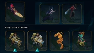 Conta 105 skins quase todos champios criada em 2012 - League of Legends LOL