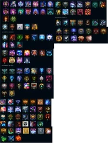 Conta 105 skins quase todos champios criada em 2012 - League of Legends LOL
